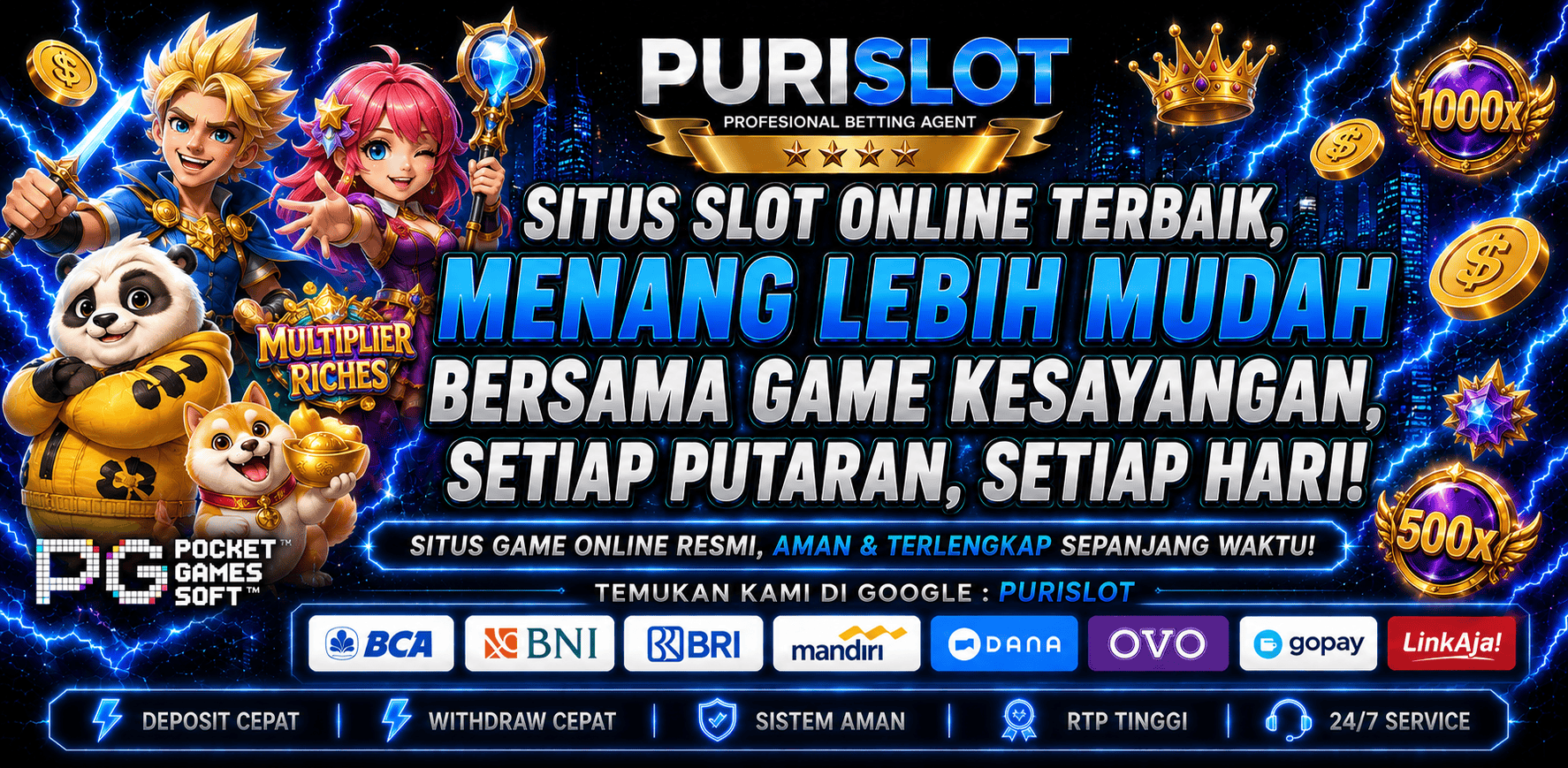 PURISLOT | Platform Game Live Casino & Interactive Game Terlengkap